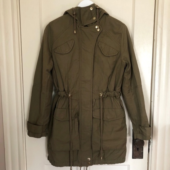 H&M Green Coat with Gold Accents Size XS - Picture 4 of 10